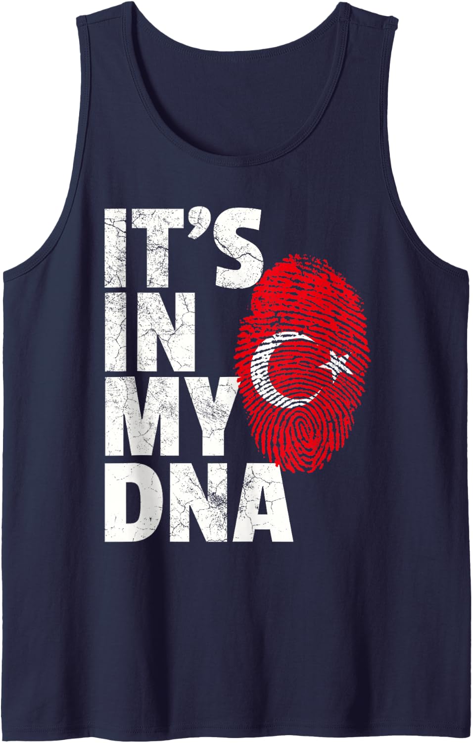 Turkish Turkey Flag Shirt Pride Country Home Nation Gift Tank Top - Navy Blue