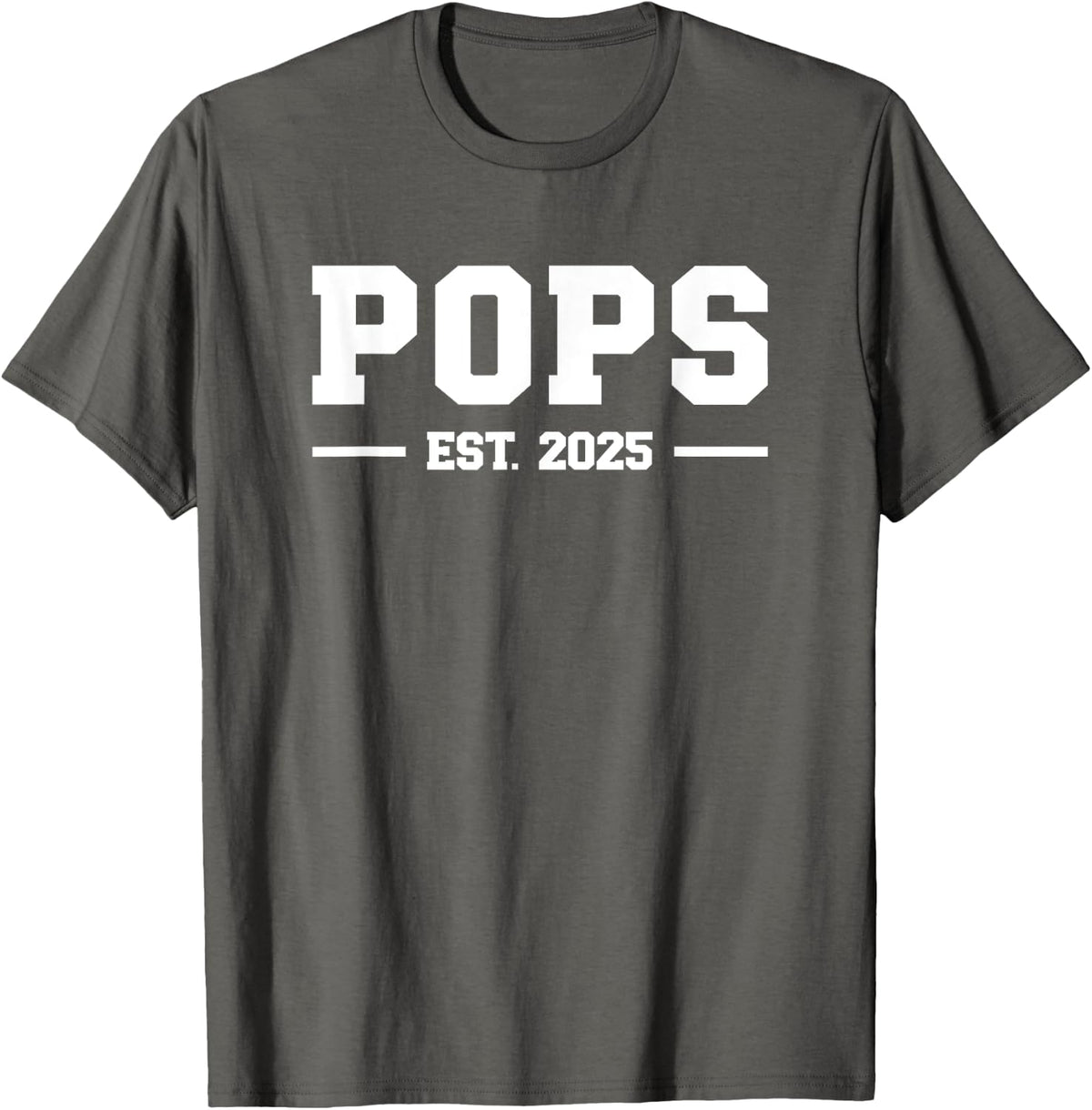 Mens Pops Est 2025, Pops Established 2025 T-Shirt - Asphalt Grey