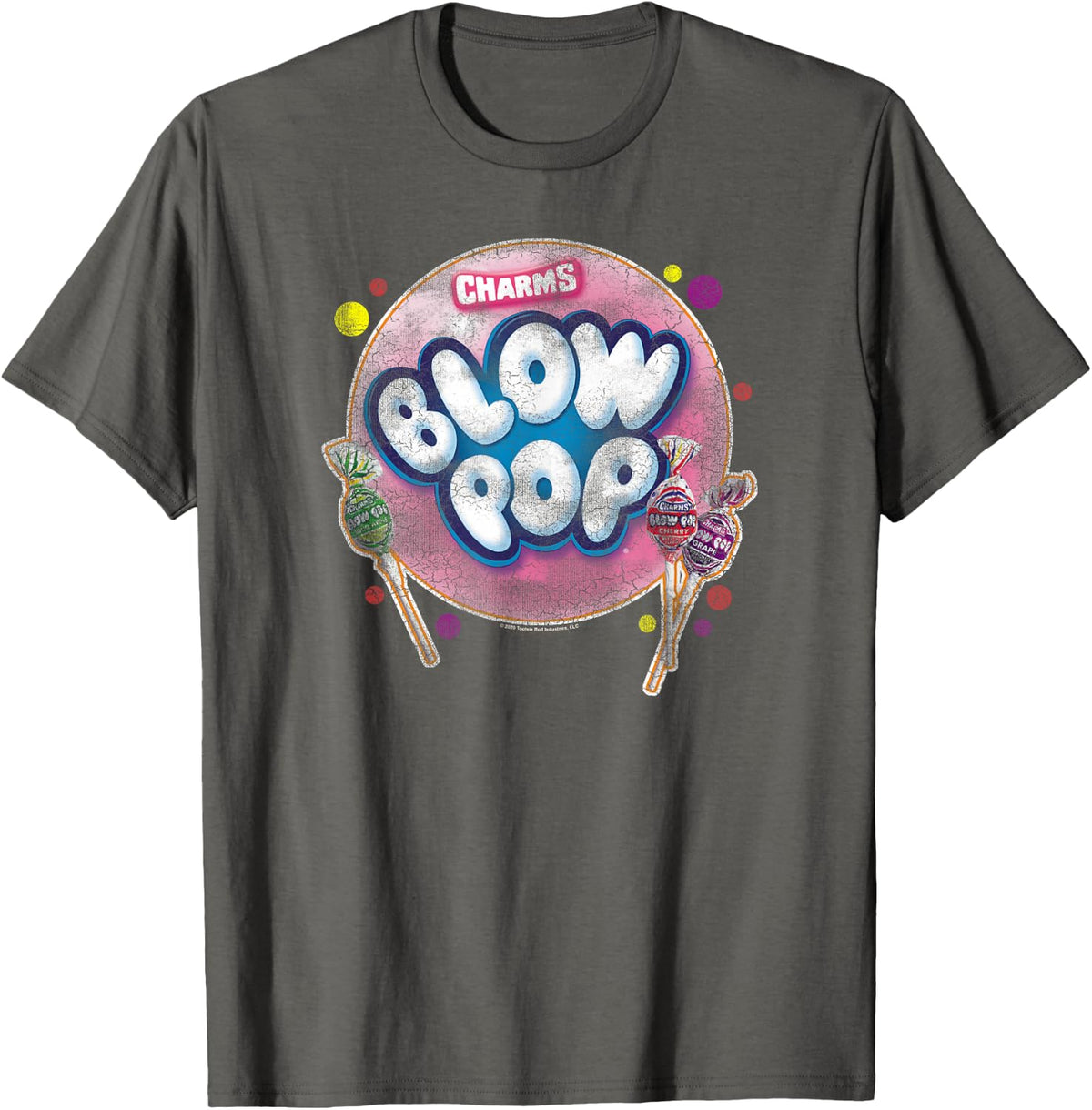 Tootsie Roll Blow Pop Bubble T-Shirt - Asphalt Grey