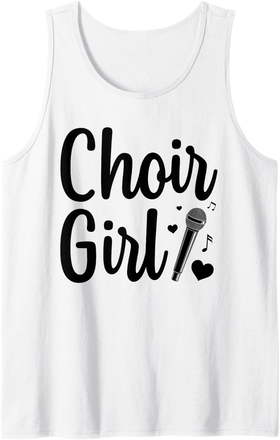 Choir Art for Girls Women Choir Singing Chorus Show Choir Sleeveless Tank Top - White