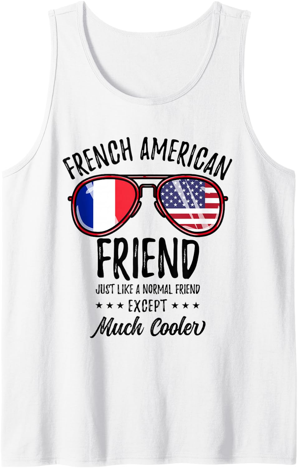French American Friend French Heritage Tank Top - White