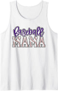 Baseball Mom Purple Baseball Mama Matching Family Daughter Tank Top - White