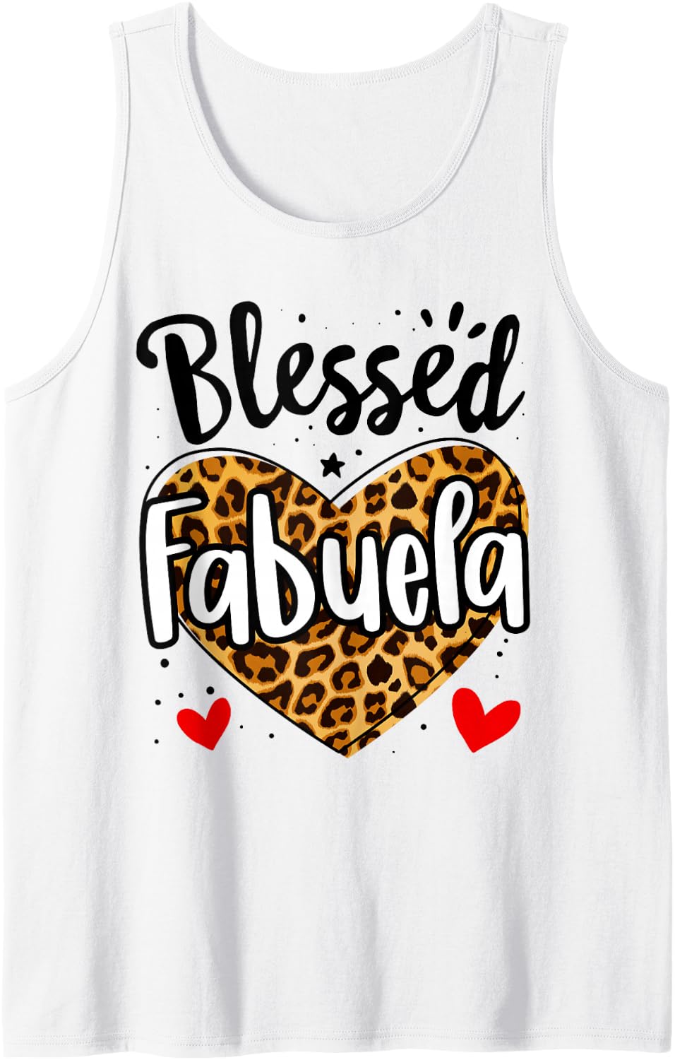Womens Blessed Febula Grammy for Mother Grandmother Sleeveless Tank Top - White