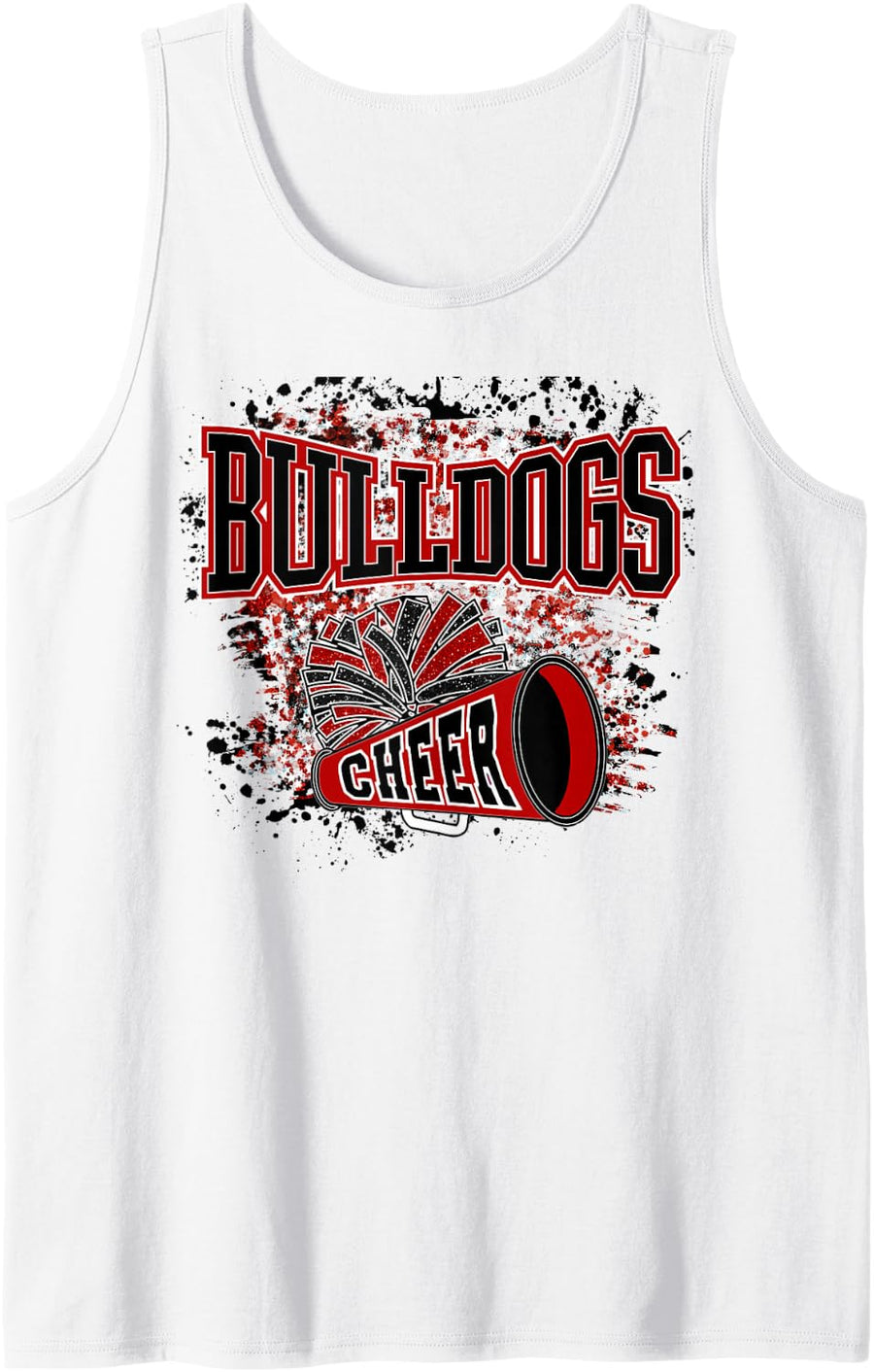 Go Bulldogs Cheer Women Bulldogs Girls School Spirit Tank Top - White