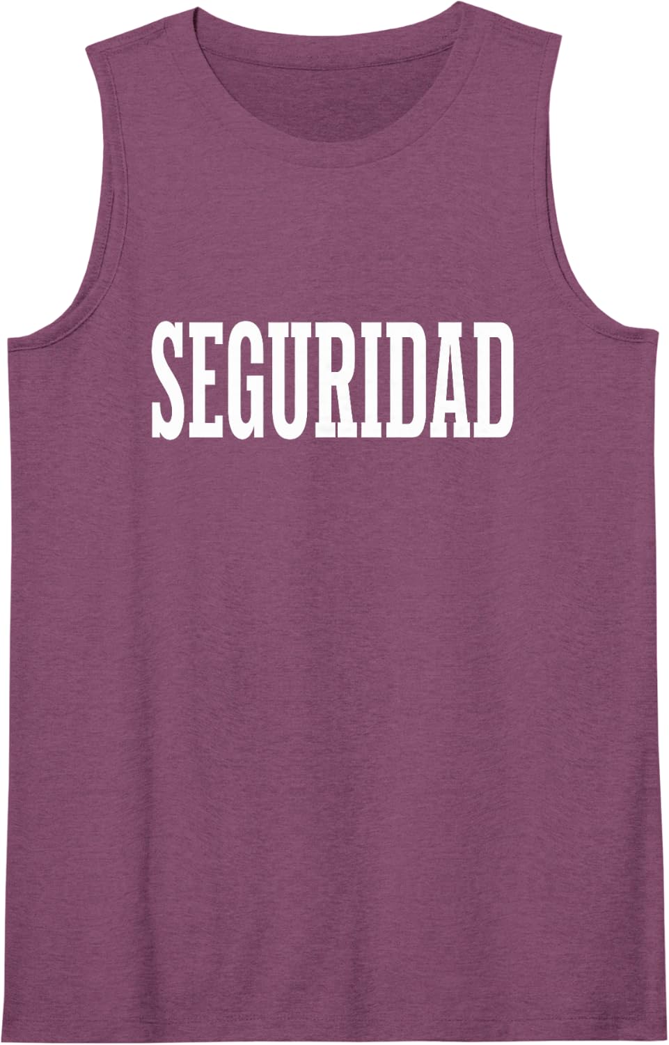 Seguridad Funny Security Role in Spanish Sleeveless Tank Top - Purple