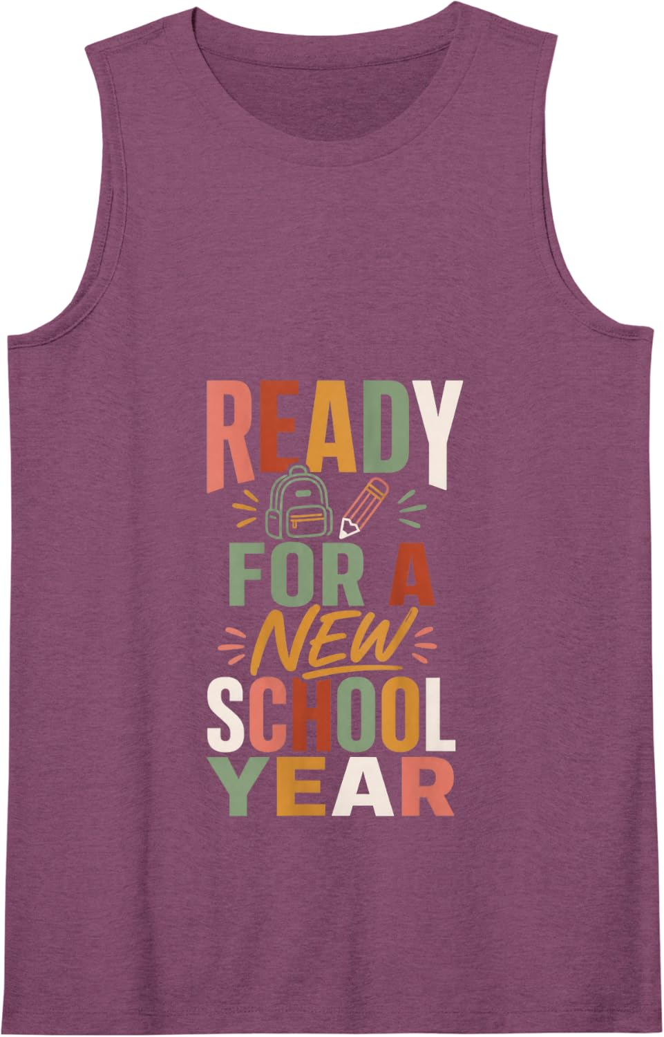 Back to School Ready for a New School Year Tank Top - Purple