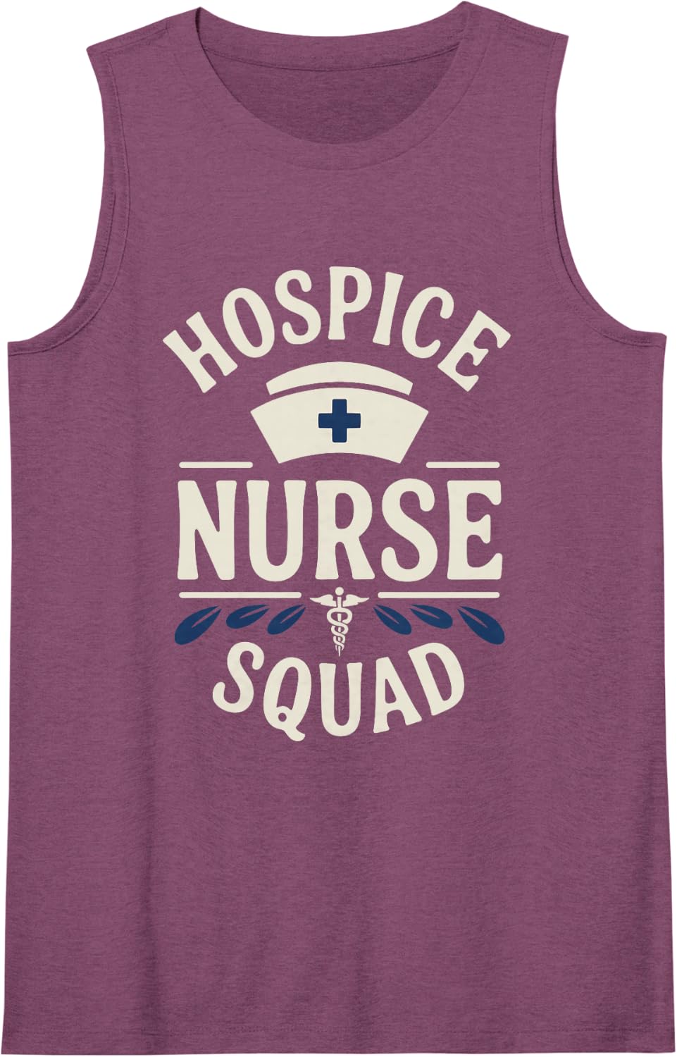 Hospice Nurse Squad Sleeveless Tank Top - Purple