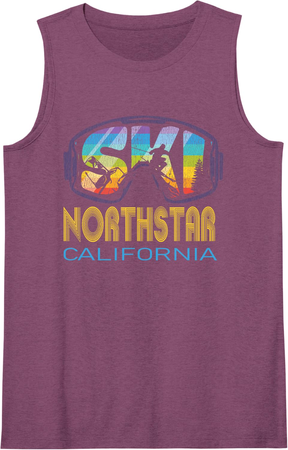 Ski Northstar California Skiing Vacation Sleeveless Tank Top - Purple