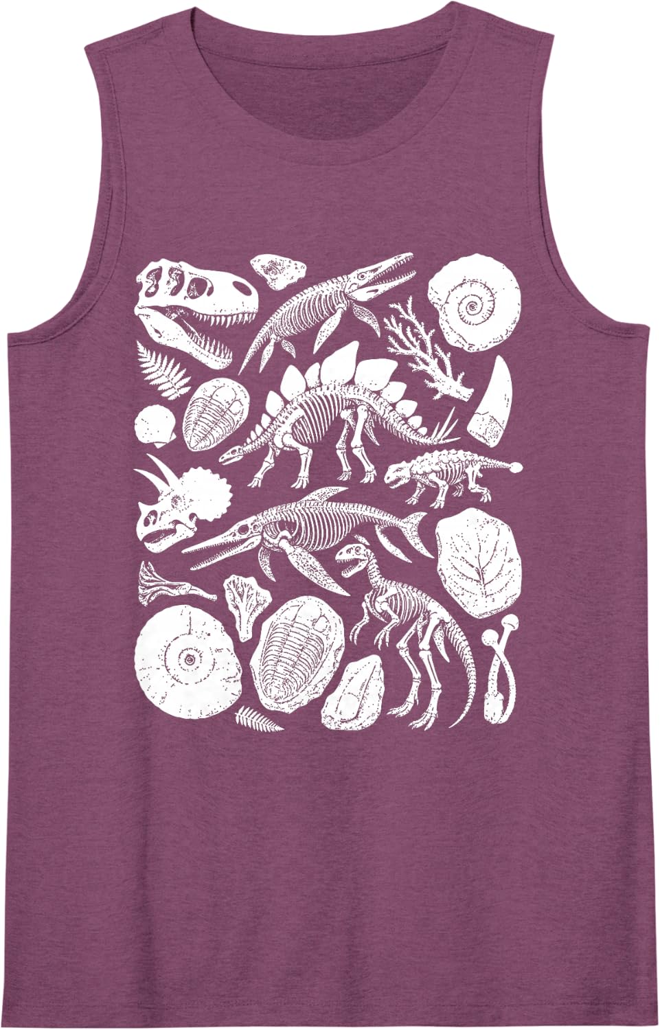 Paleontology Fossils Sleeveless Tank Top - Purple