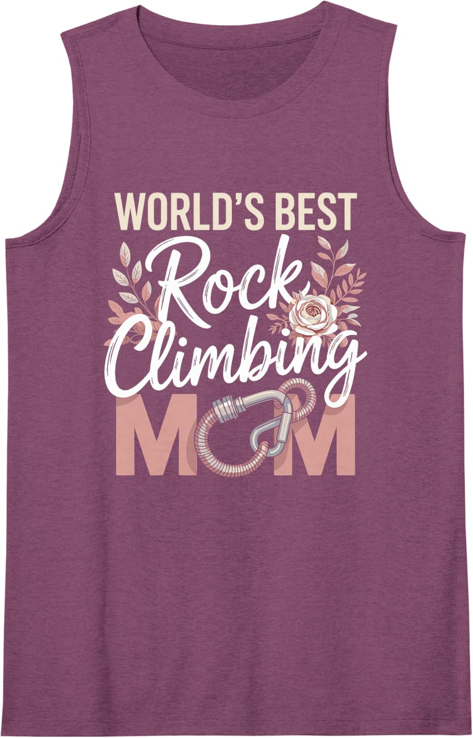 World's Best Rock Climbing Mom Sleeveless Tank Top - Purple