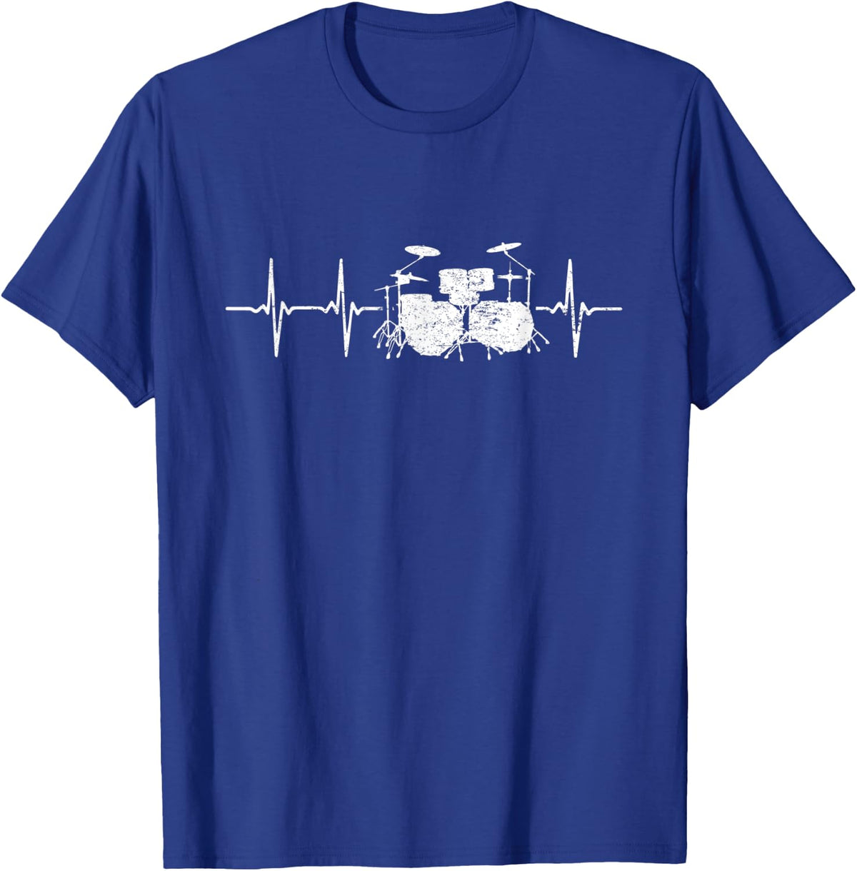 Drums Heartbeat Musician Drumming Gifts Music Band Drummers T-Shirt - Royal Blue