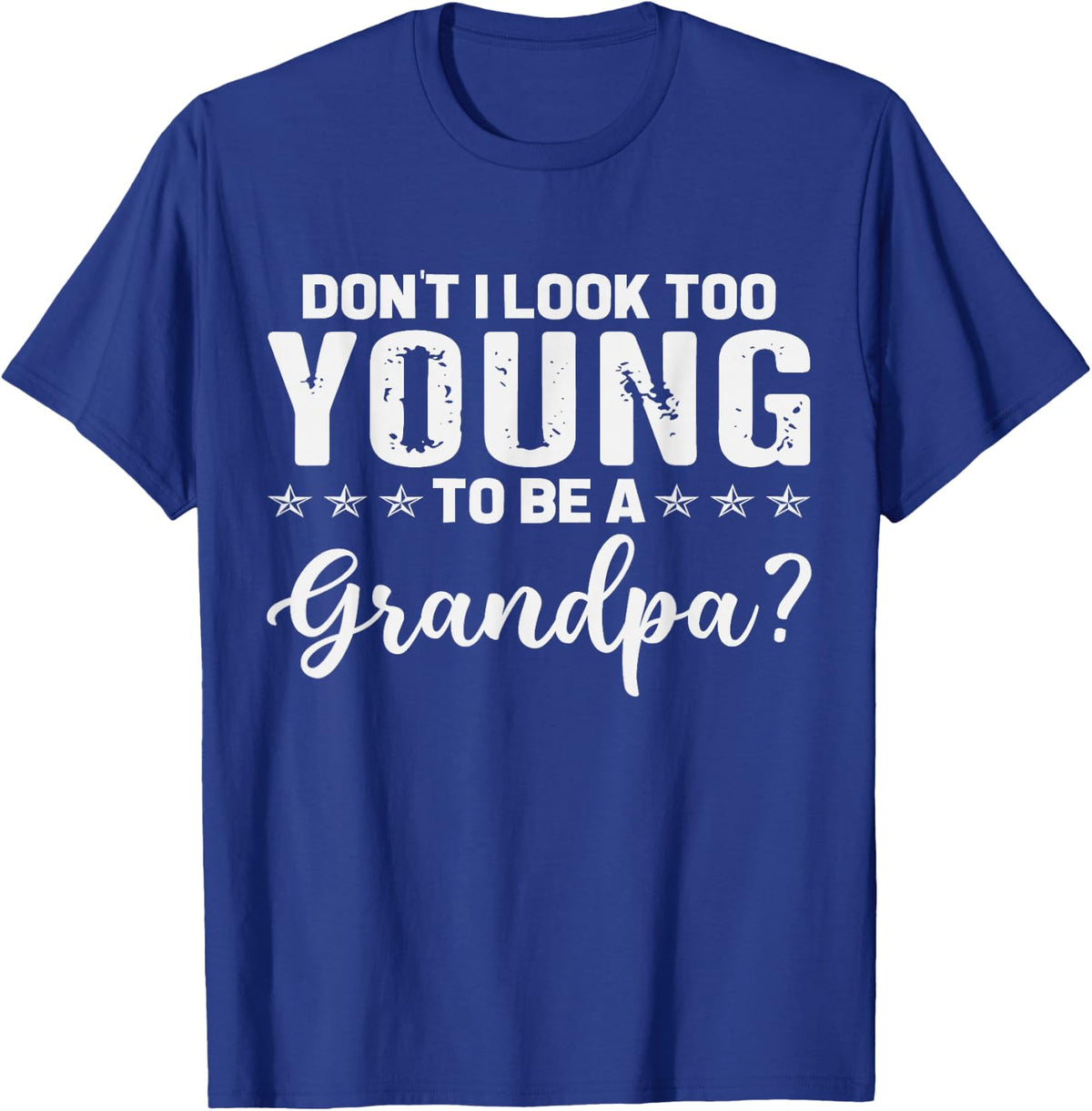 Best Grandpa Club Humor Pop New Grandfather T-Shirt - Royal Blue