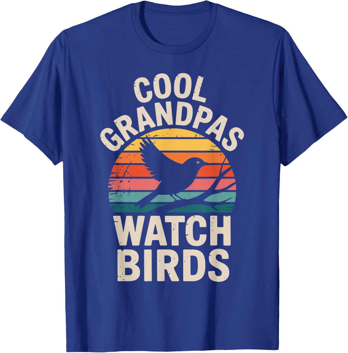 Cool Grandpas Watch Birds Funny Birdwatching Bird Lover T-Shirt - Royal Blue