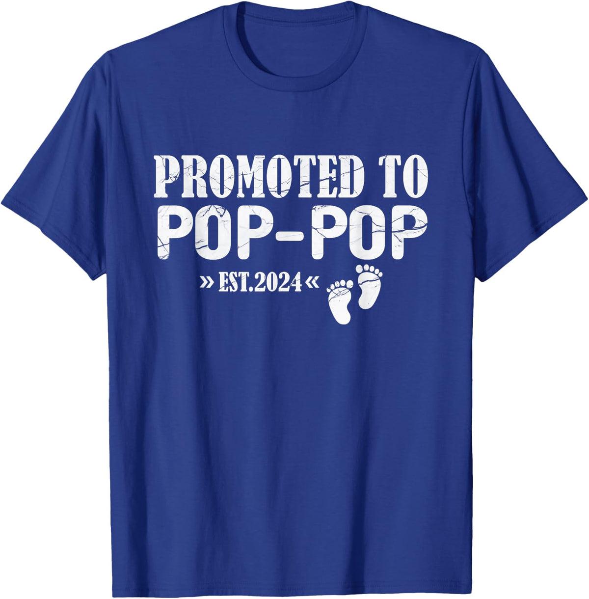 Promoted to Pop-pop Est. 2024 New Pop-pop T-Shirt - Royal Blue