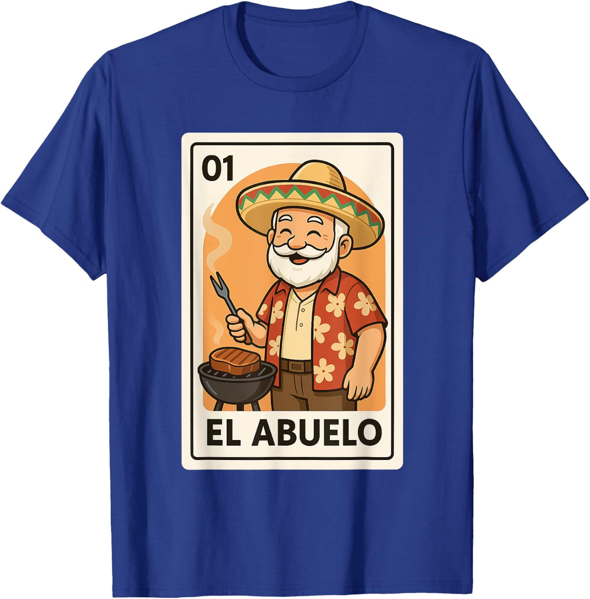 Spanish-Mexican Bingo Funny Gifts - El Abuelo T-Shirt - Royal Blue