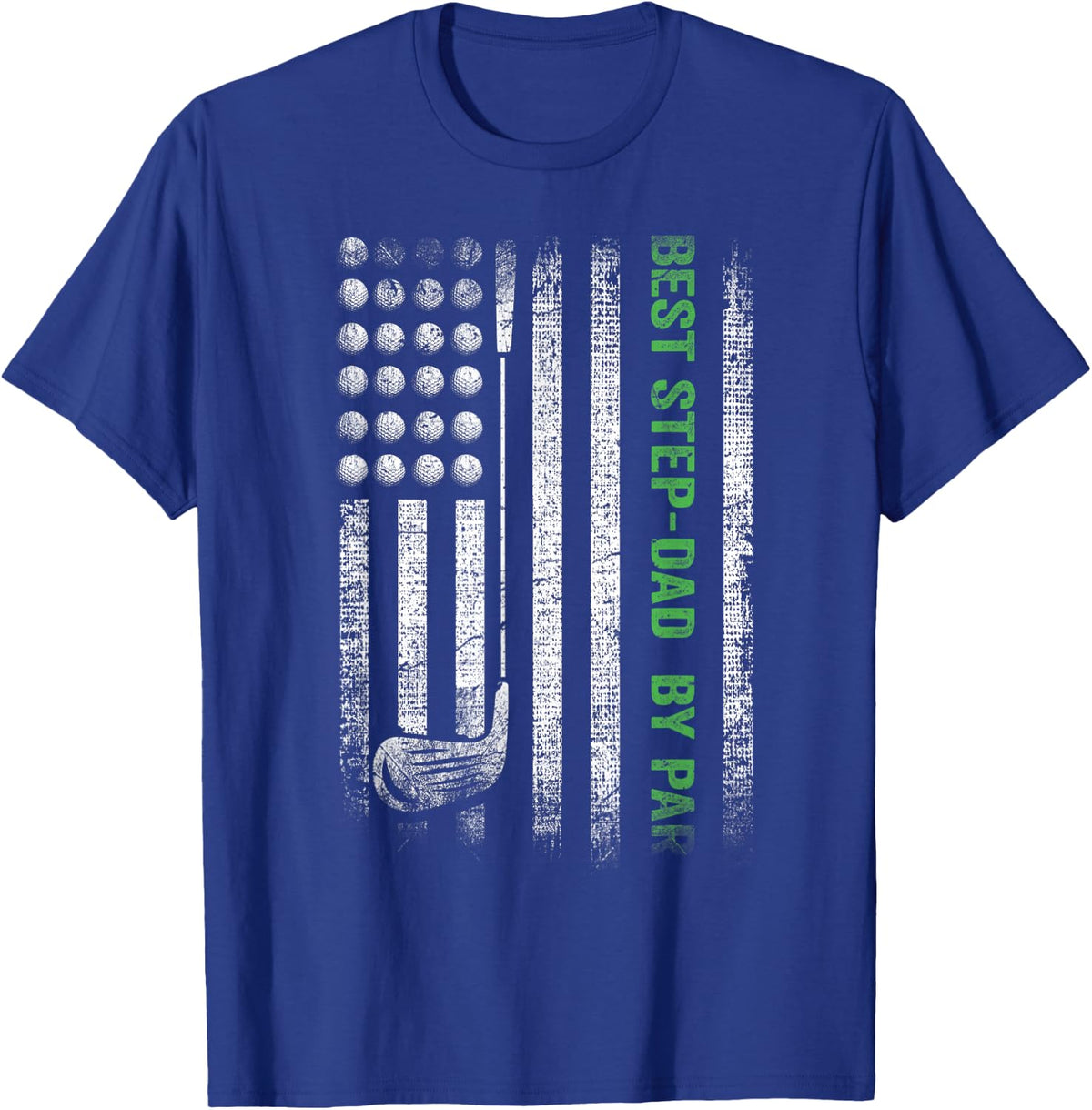Best Step-Dad By Par Father's Day Gifts Golf Lover Golfer T-Shirt - Royal Blue