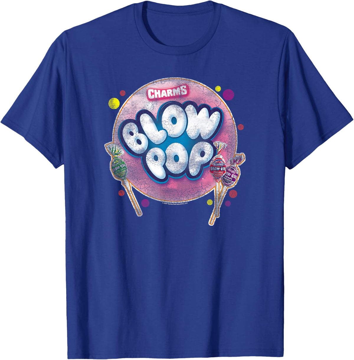 Tootsie Roll Blow Pop Bubble T-Shirt - Royal Blue