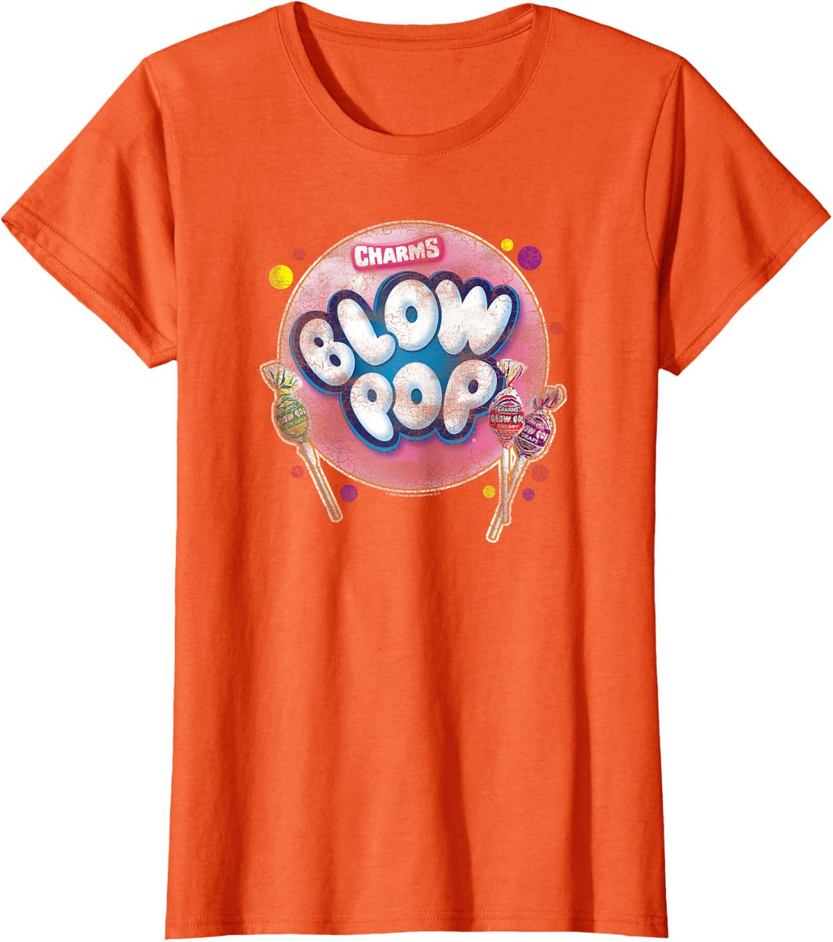 Tootsie Roll Blow Pop Bubble T-Shirt - Orange