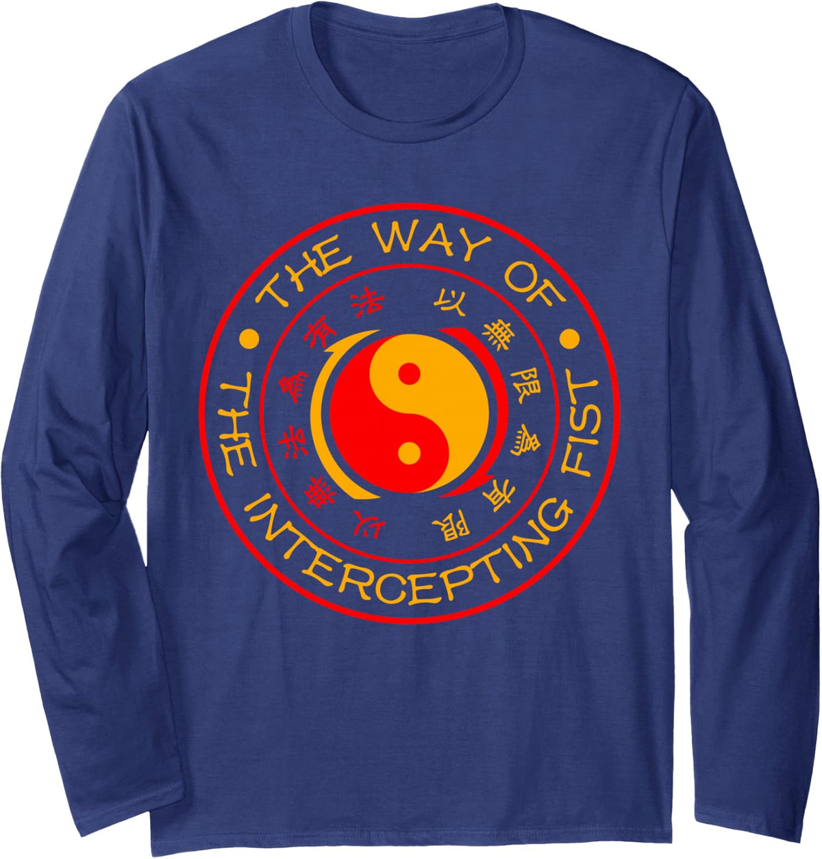 Jeet Kune Do The Way Of The Intercepting Fist Seal JKD Long Sleeve T-Shirt - Adult Unisex Navy Blue