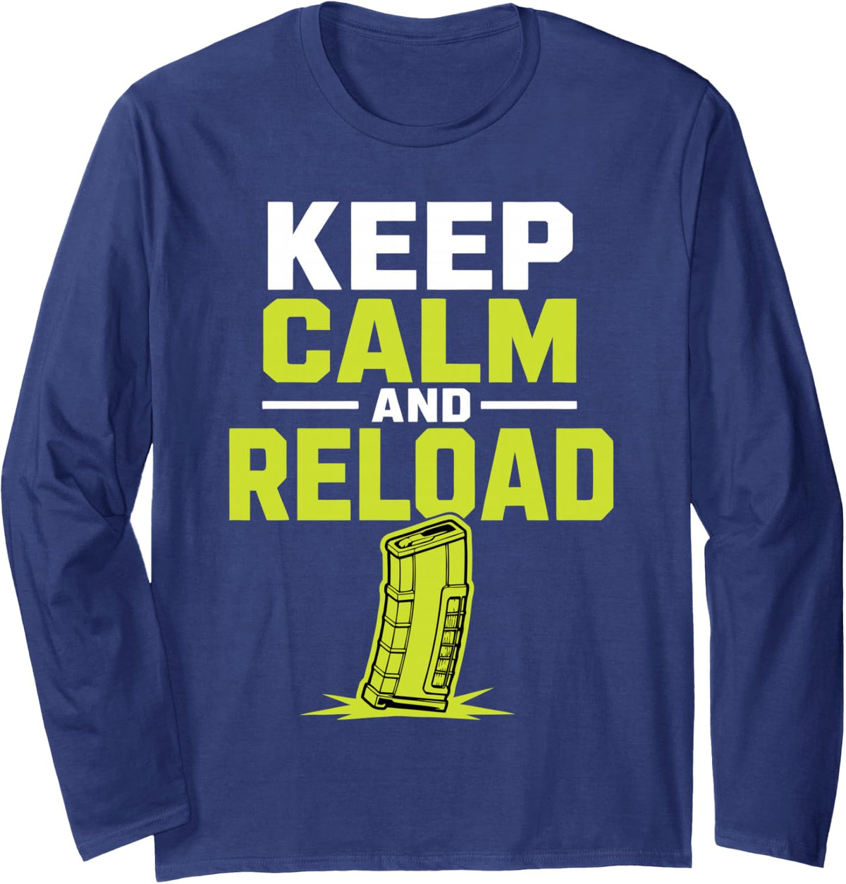 Reload Airsoft Long Sleeve T-Shirt - Adult Unisex Navy Blue