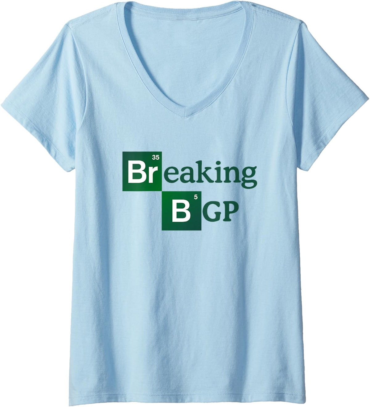 Women's BGP Network Engineering Tee V-Neck T-Shirt - Baby Blue