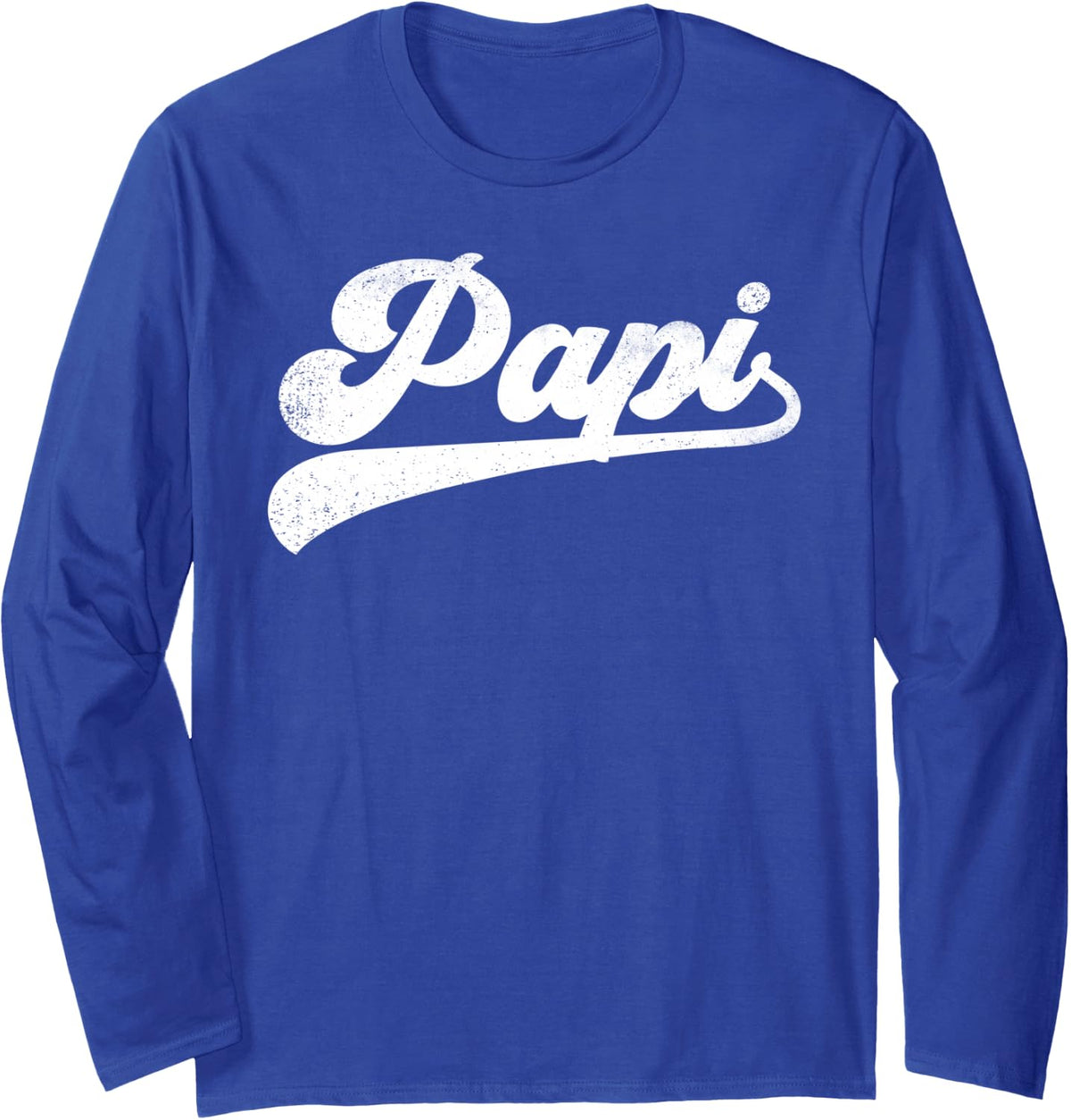 Papi Gifts Father's Day Papi Long Sleeve T-Shirt - Adult Unisex Royal Blue