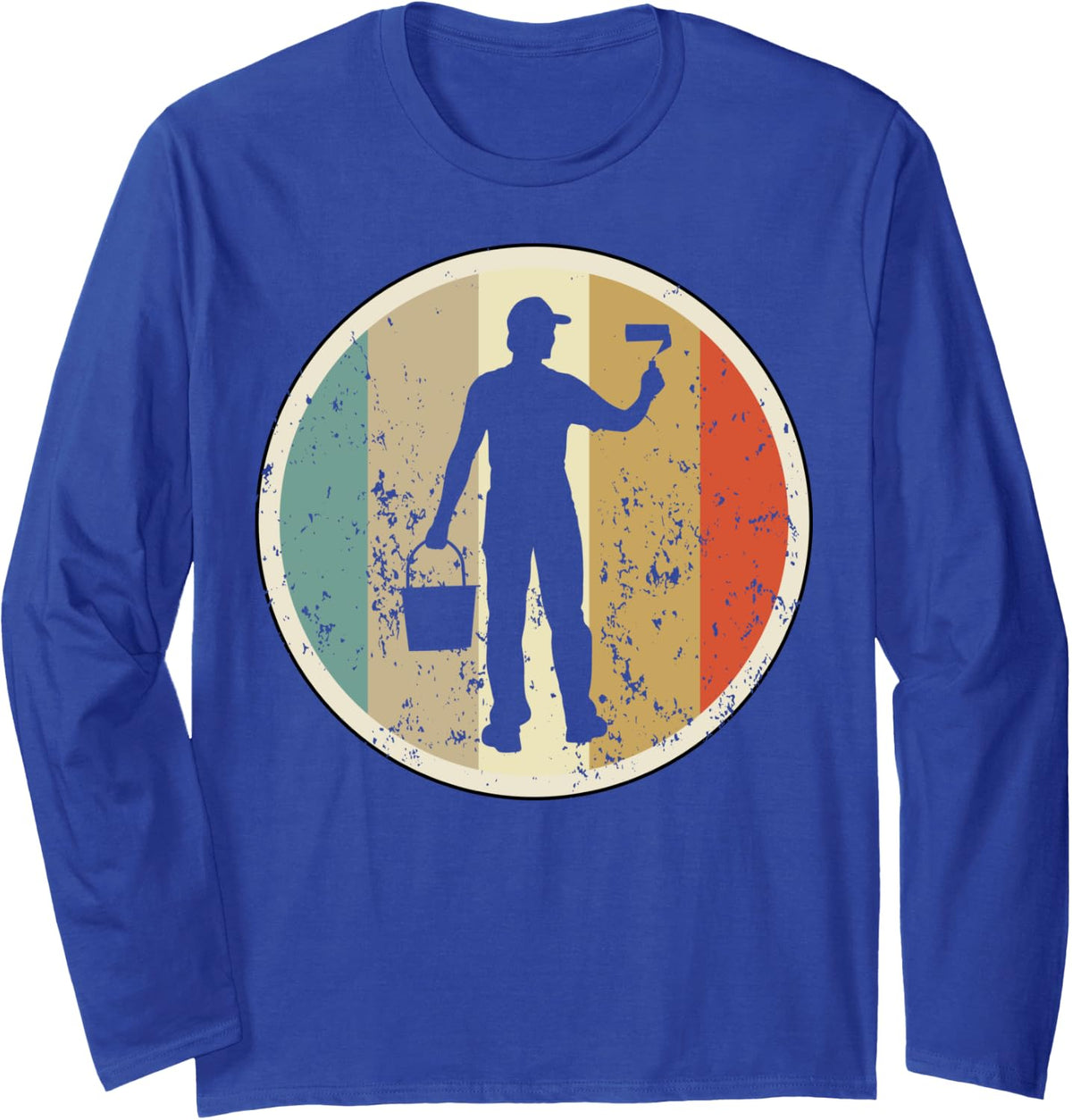 Painter Painting Craftsman Manual Workman Artisan Vintage Long Sleeve T-Shirt - Adult Unisex Royal Blue