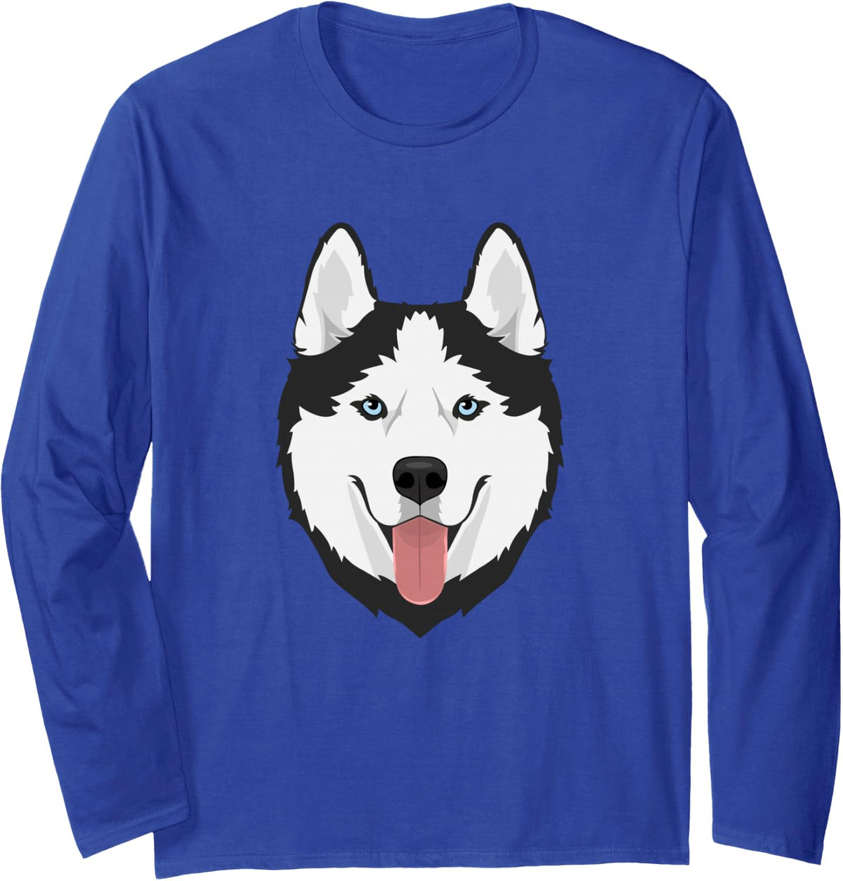 Siberian Husky Funny Husky Dog Lover Gift Long Sleeve T-Shirt - Adult Unisex Royal Blue