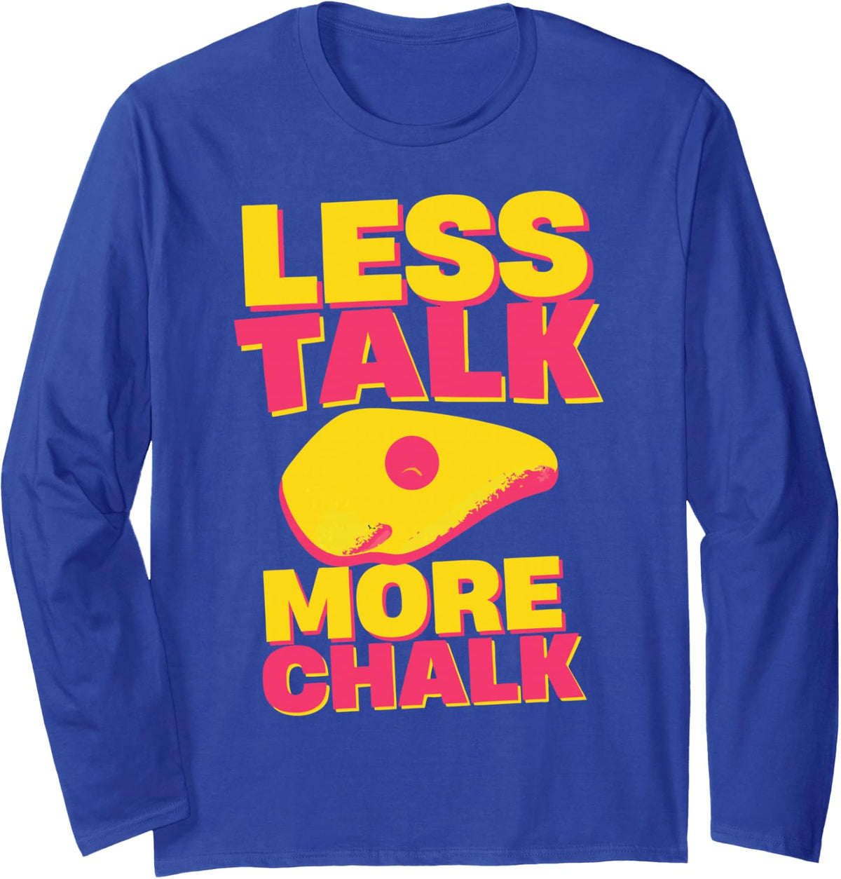 Boulderer Rock Climber Graphic Boulder Long Sleeve T-Shirt - Adult Unisex Royal Blue