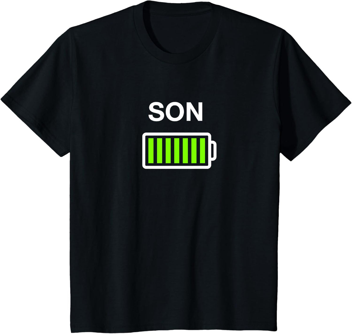 Boys Son Battery Shirt / Mommy and Daddy Low Battery T-shirt T-Shirt - Black