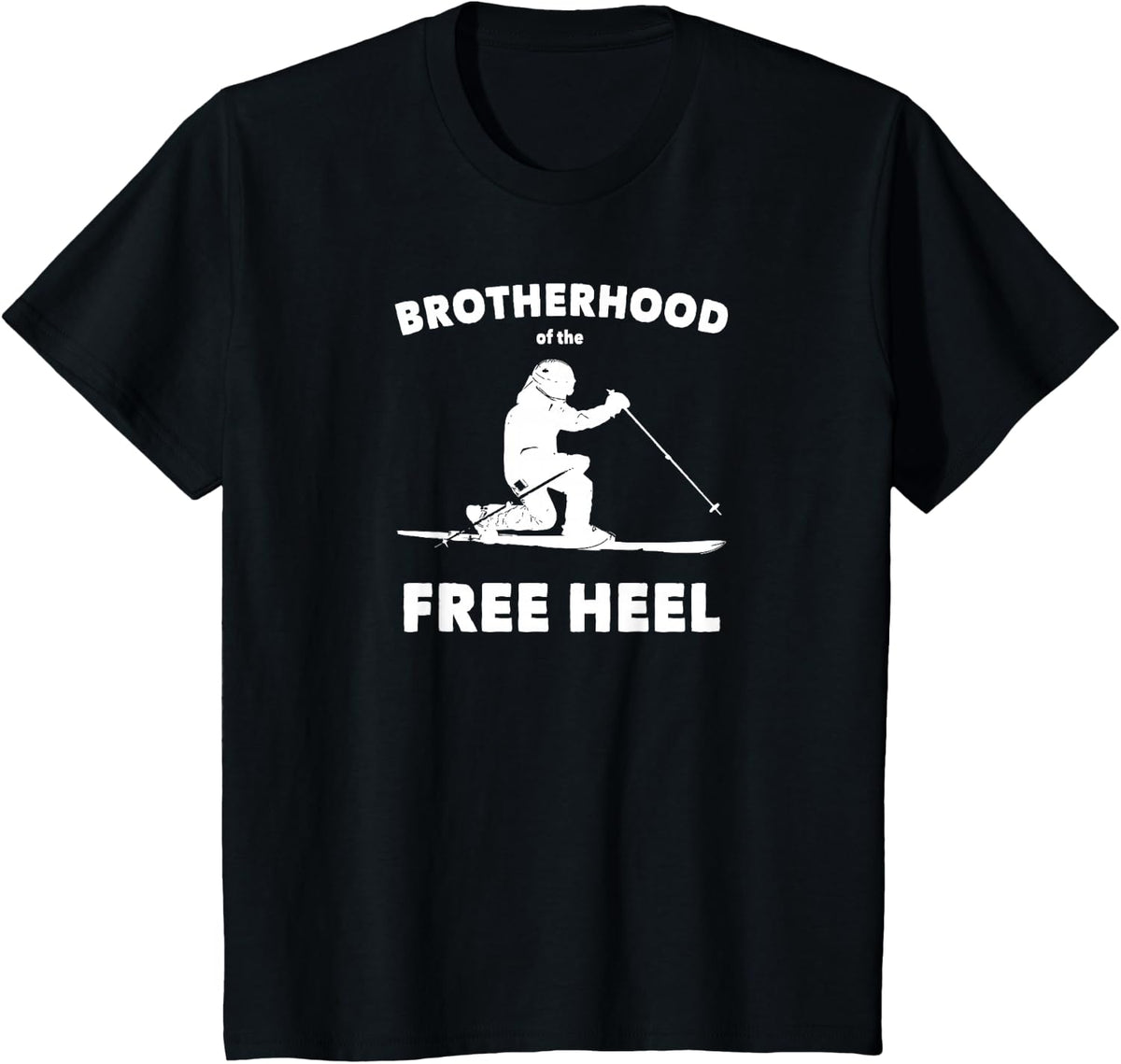 Brotherhood Of The Free Heel Telemark Skiing T-Shirt - Black