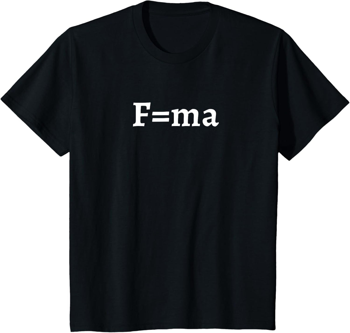 physics Newton's second law F=ma T-Shirt - Black