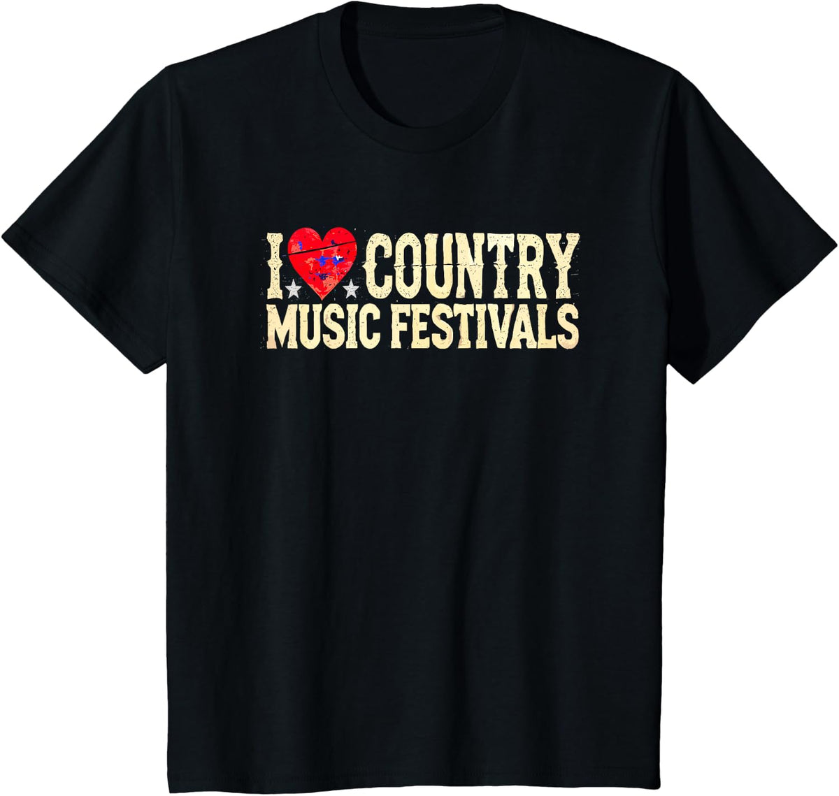 Show Your Country Music Era -I Love Country Music Festivals T-Shirt - Black
