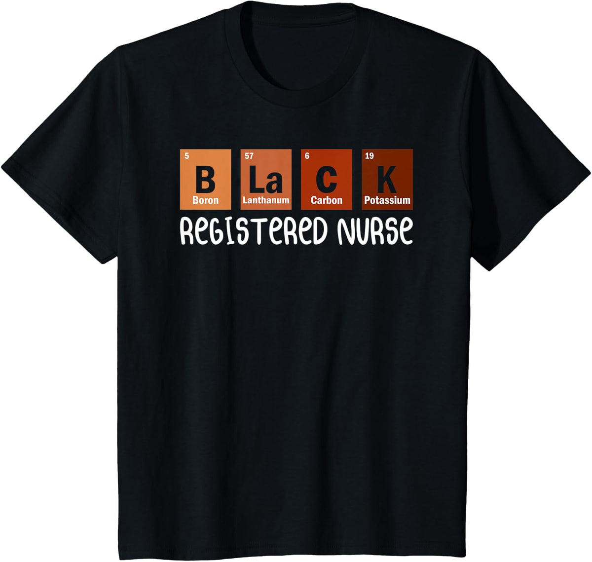 RN Registered Nurse Nurses Day T-Shirt - Black