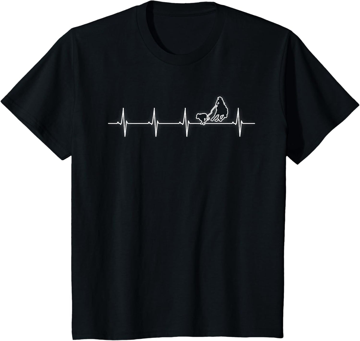Calf Roper Heartbeat Rodeo Gifts T-Shirt - Black