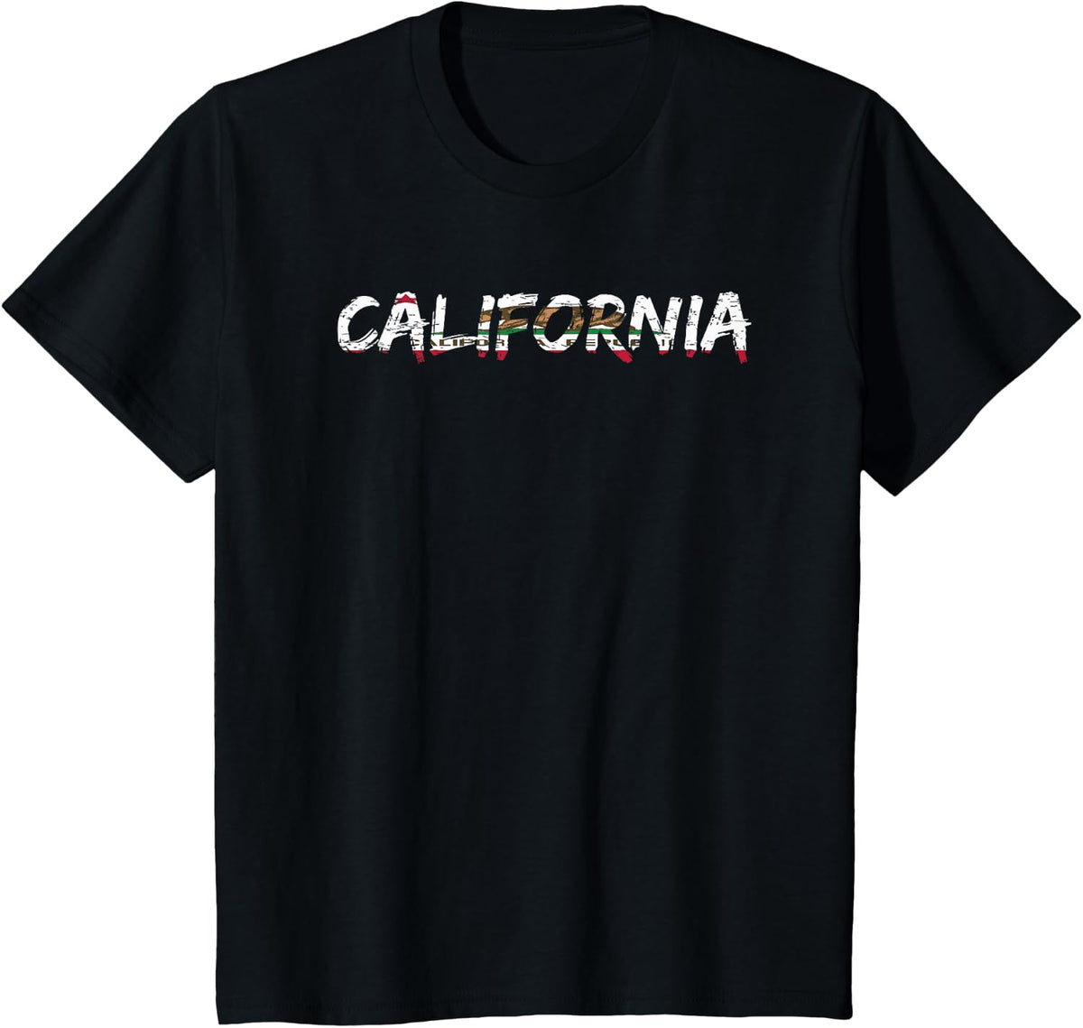 California California Flag T-Shirt - Black