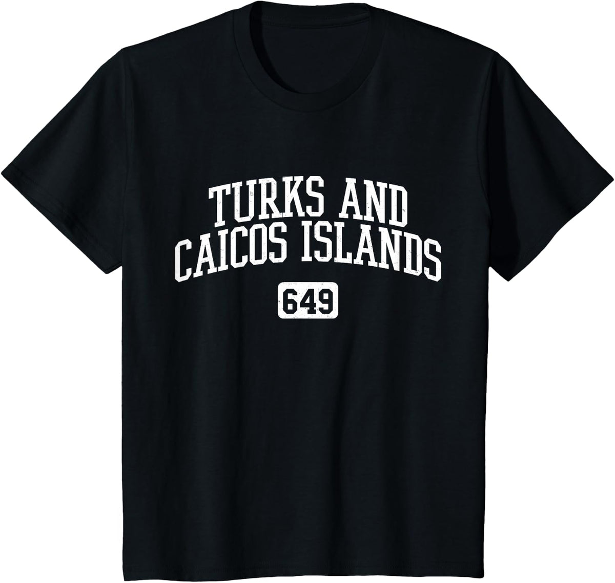 Turks And Caicos Islands 649 Country Area Code Belongers T-Shirt - Black