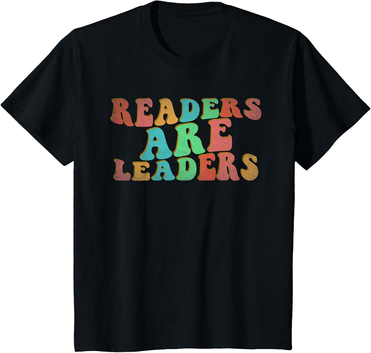 Retro Readers Are Leaders, Appreciation for Elementary School T-Shirt - Black