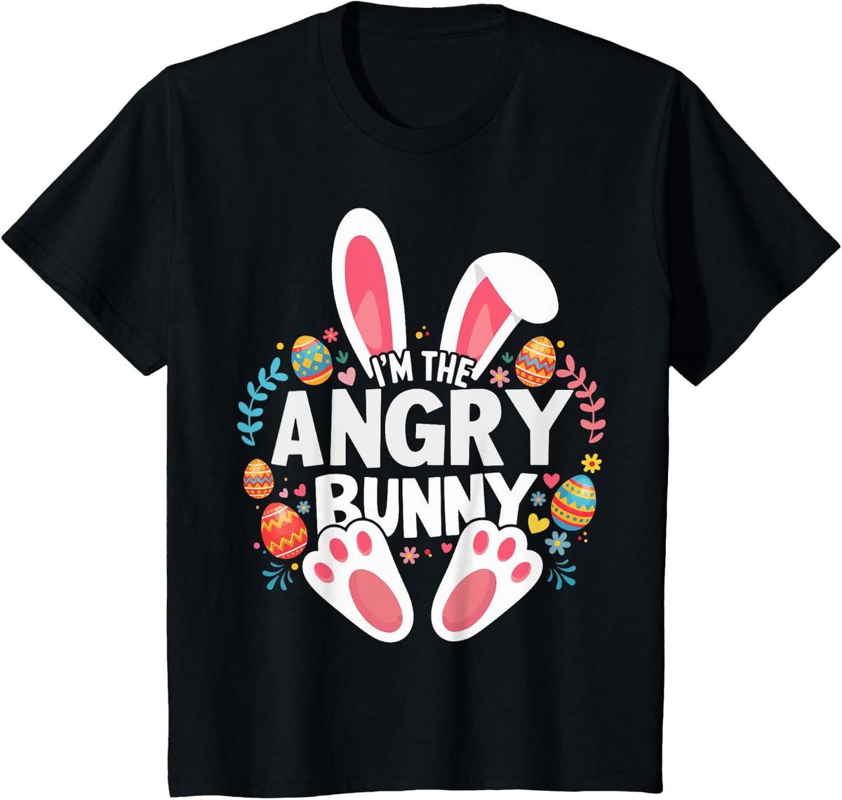 I'm The Angry Bunny Matching Easter Family T-Shirt - Black