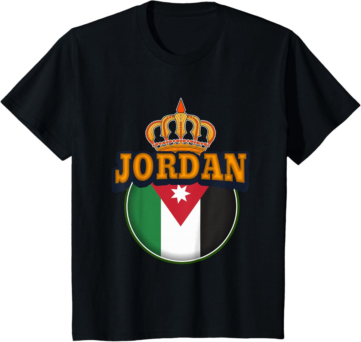 Jordanian,Jordan,Jordanian Kingdom,Jordan Country Flag. T-Shirt - Black
