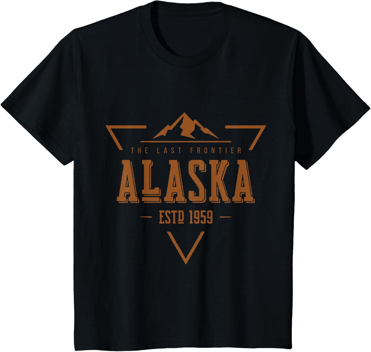 Vintage Denali Mountain Alaska The Last Frontier T-Shirt - Black