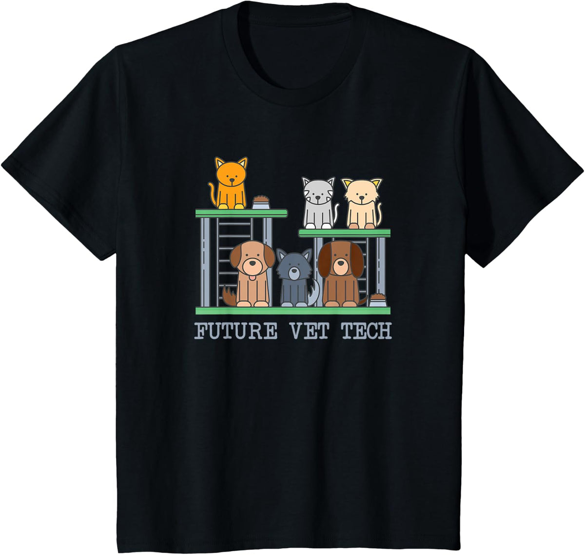 Future Vet Tech - Fun For Future Veterinary Technicians T-Shirt - Black