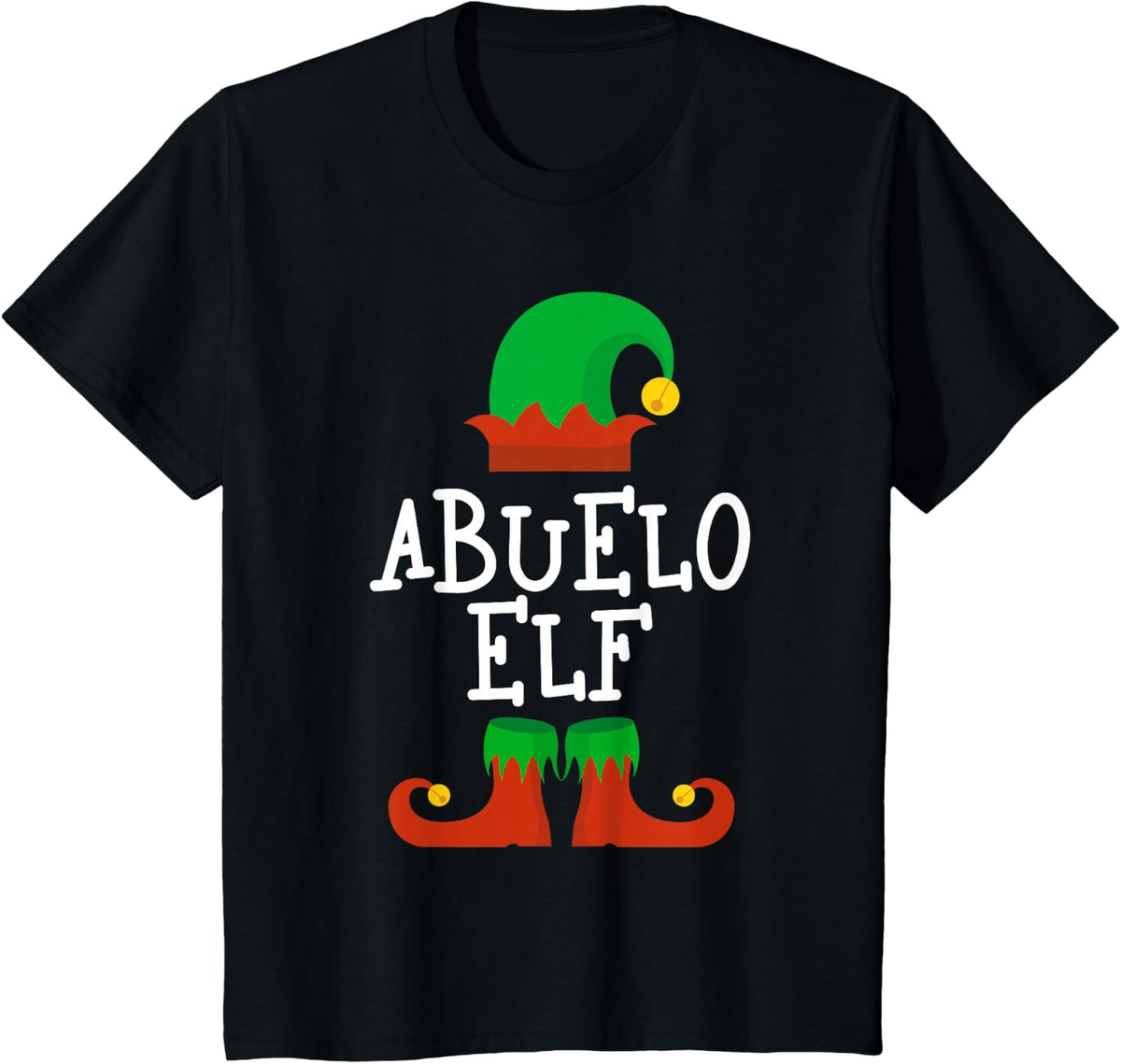 Family I'm The Abuelo Elf Christmas Pajama Matching Funny T-Shirt - Black