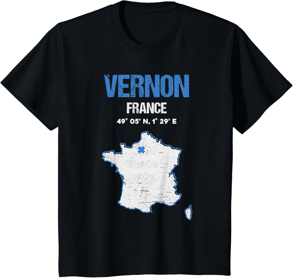 Vernon France City T-Shirt - Black