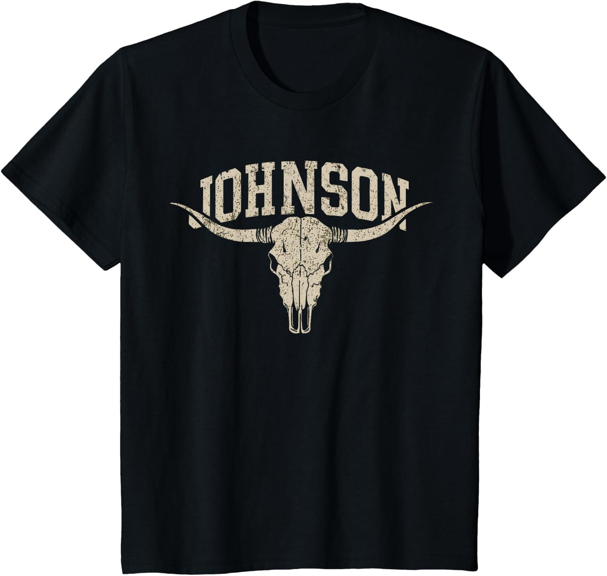 Vintage Johnson Name Western Gift for Men Women Kid Boy Girl T-Shirt - Black