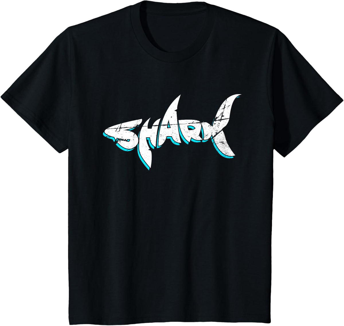 Week Of The Shark Distressed Retro Vintage Love Sharks Gift T-Shirt - Black