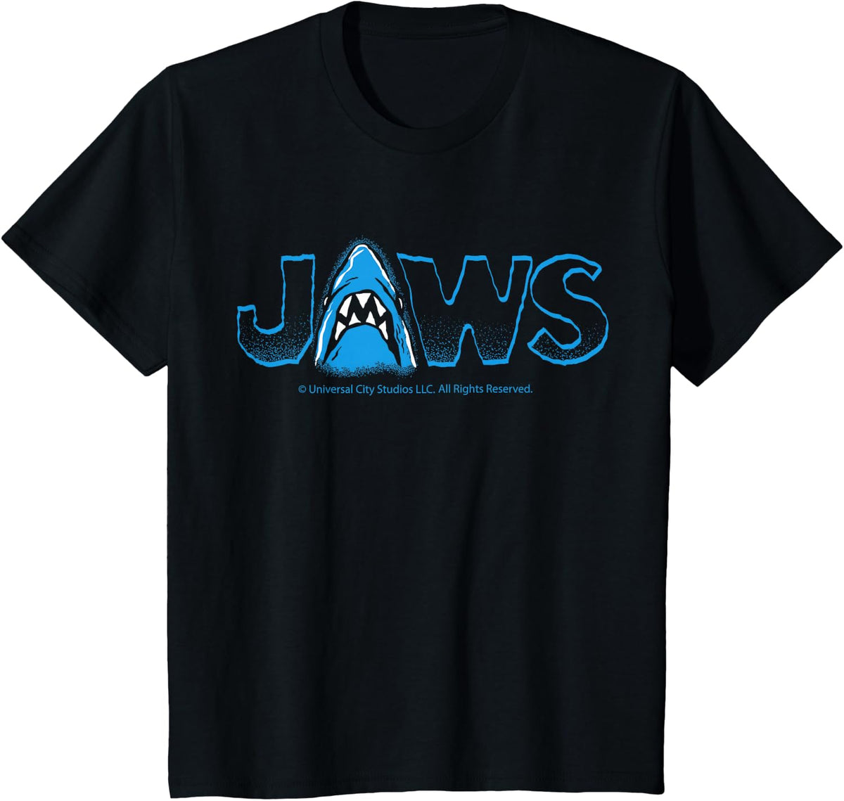 Classic Shark Movie Icon Design T-Shirt - Black