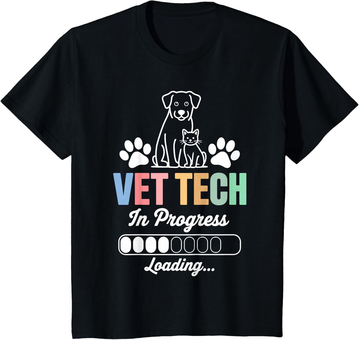 Best Vet Tech Art for Men Women Veterinary Technician Vet T-Shirt - Black