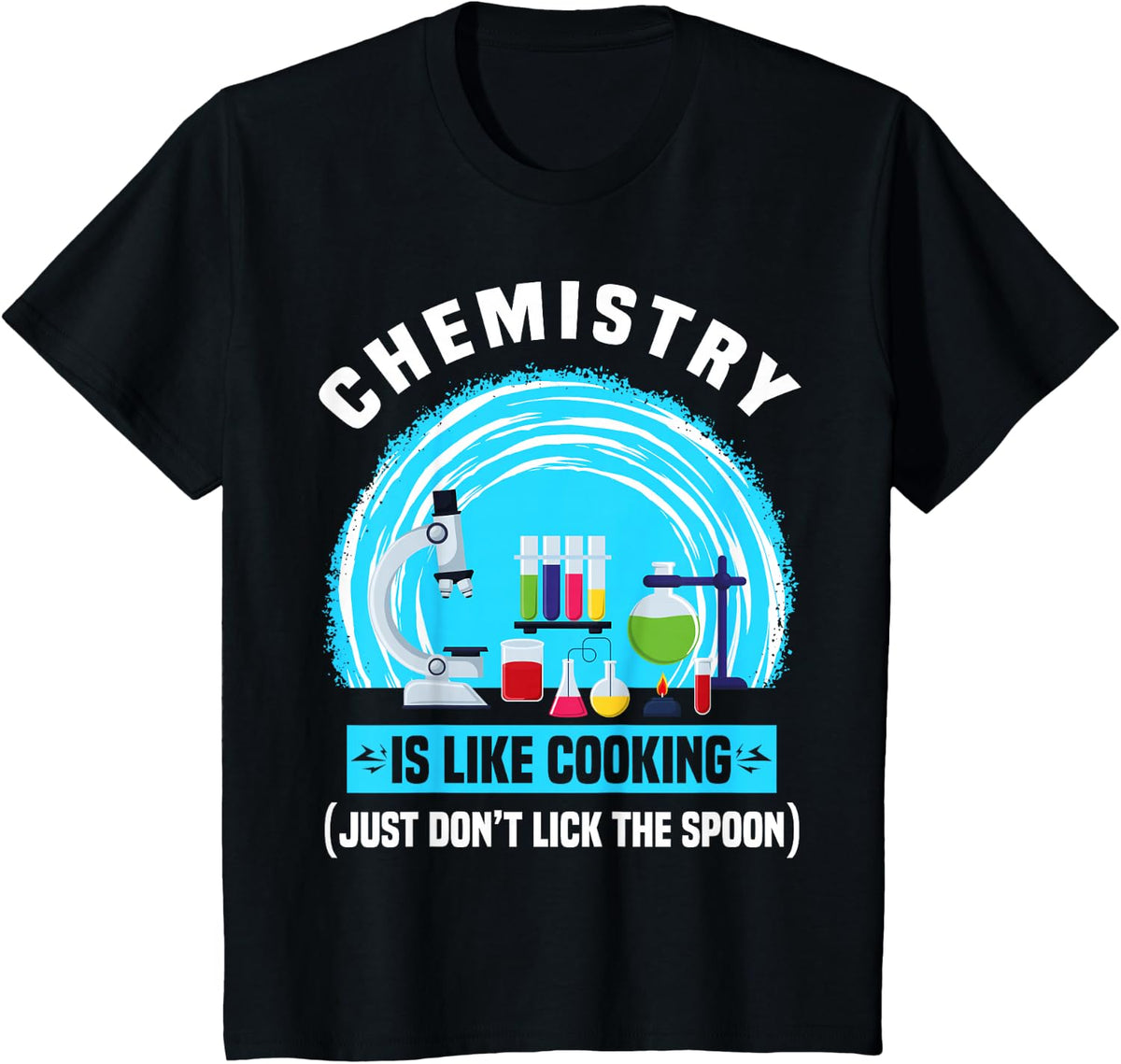 Chemistry Teacher Experiment Professor Educator Instructor T-Shirt - Black
