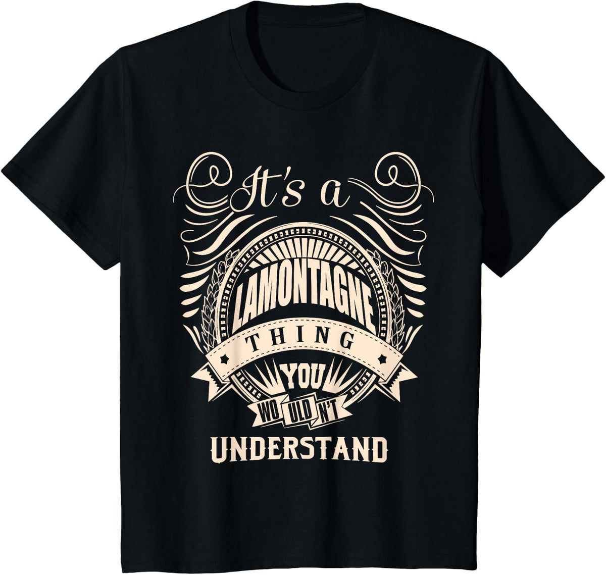 It is a LAMONTAGNE Thing T-Shirt - Black
